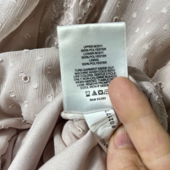 Express Romantic Pink Puff Eyelet Long Sleeve Cottagecore Bodysuit Top Small Y2K - Picture 11 of 12